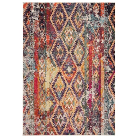 Safavieh Monaco Power Loomed Medium Rectangle Area Rug Purple & Orange - 4 ft. x 5 ft.-7 in. MNC264V-4